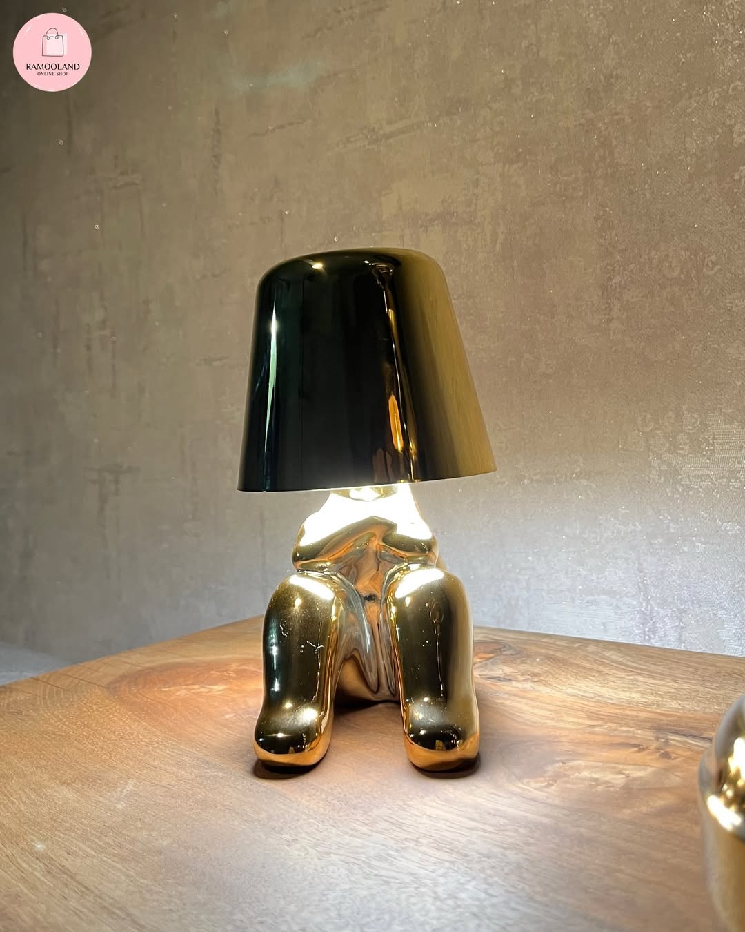 آباژور طلایی مدل SAM مینیمال بدون سیم