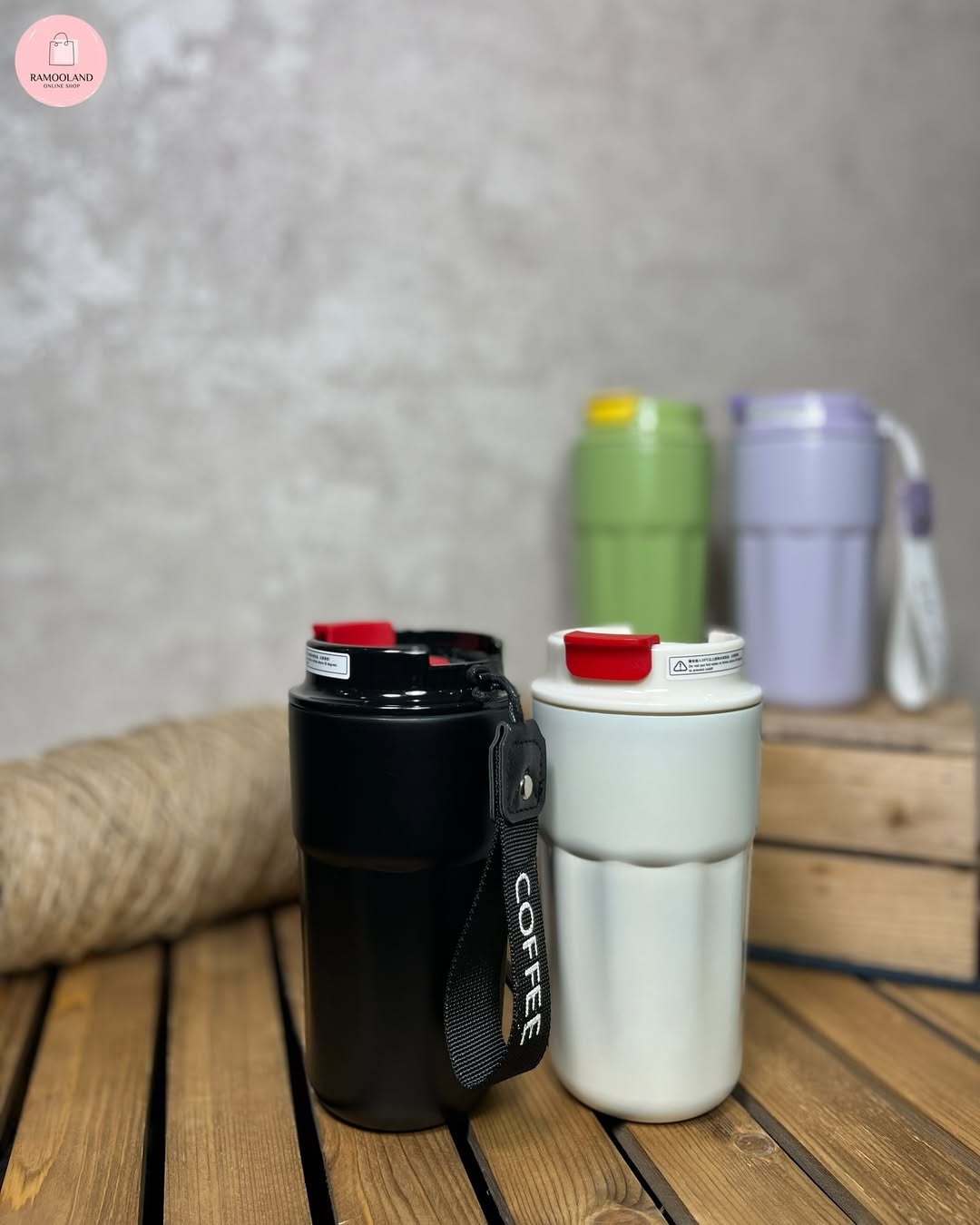 تراول ماگ استیل جذاب پاستیلی دوجداره